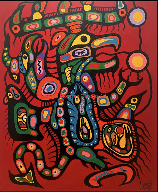 Gratitude Original Native Art Painting - Rufus Moonias Quisses Art