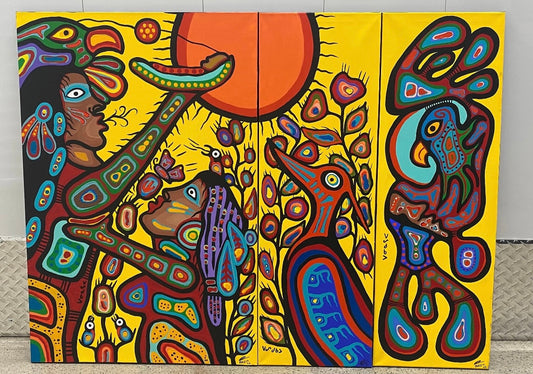 Anishinaabe Art 3-piece Set of Original Native Art Paintings