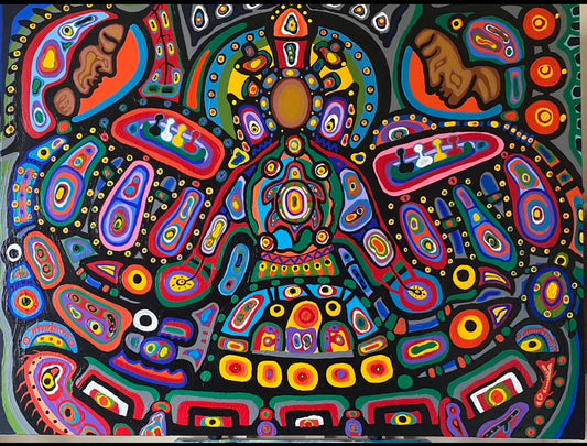 Flourish Original Native Art Painting - Rufus Moonias Quisses Art